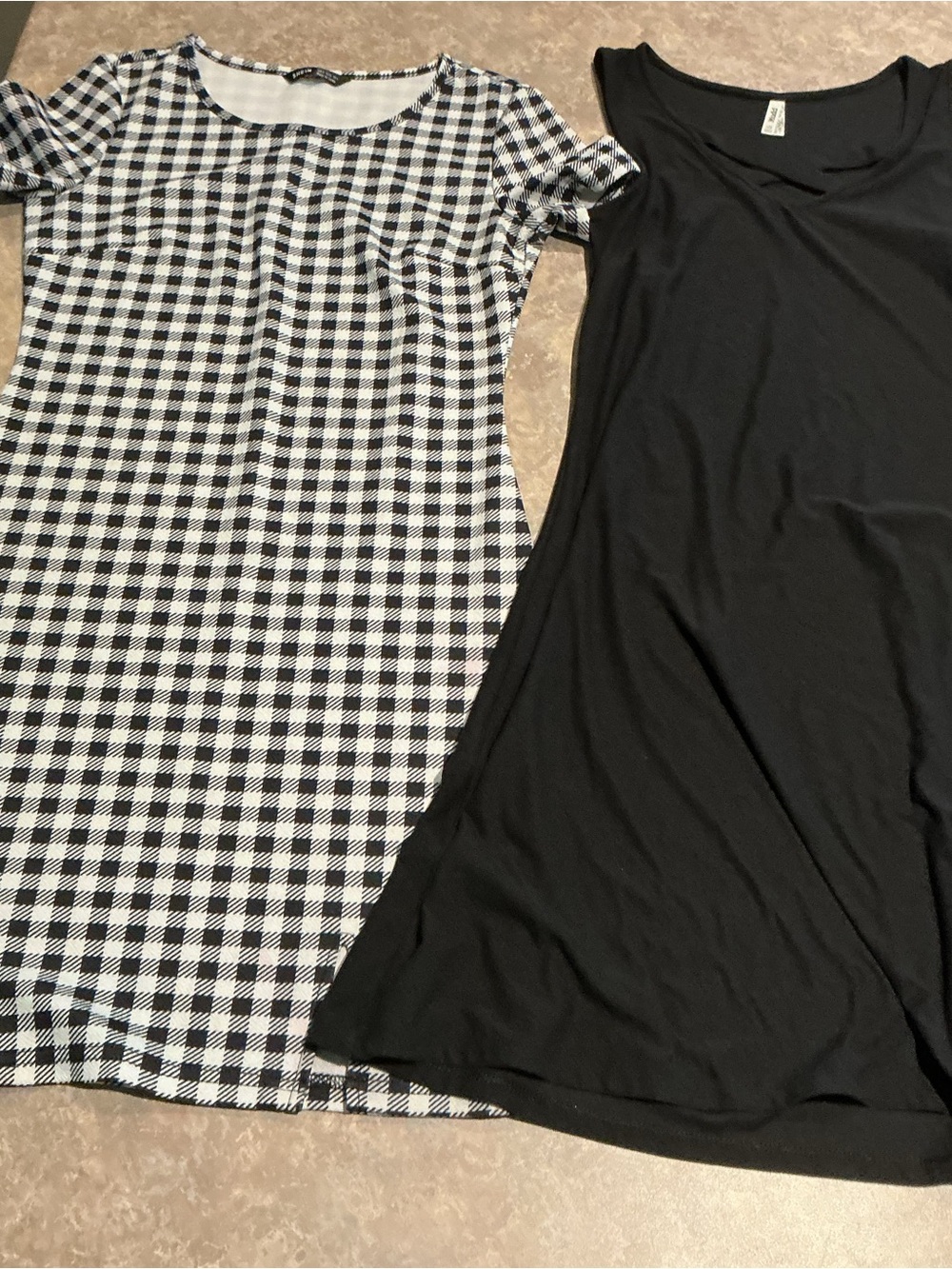 Dress Lot of (2) MUDD Black Sleeveless Dress - Black & White Gingham Mini Dress